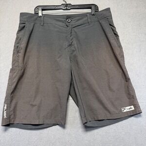 Pelagic Mens Gray Hybrid Fishing Shorts Size 38x11 Quick Dry Stretch RN 109605